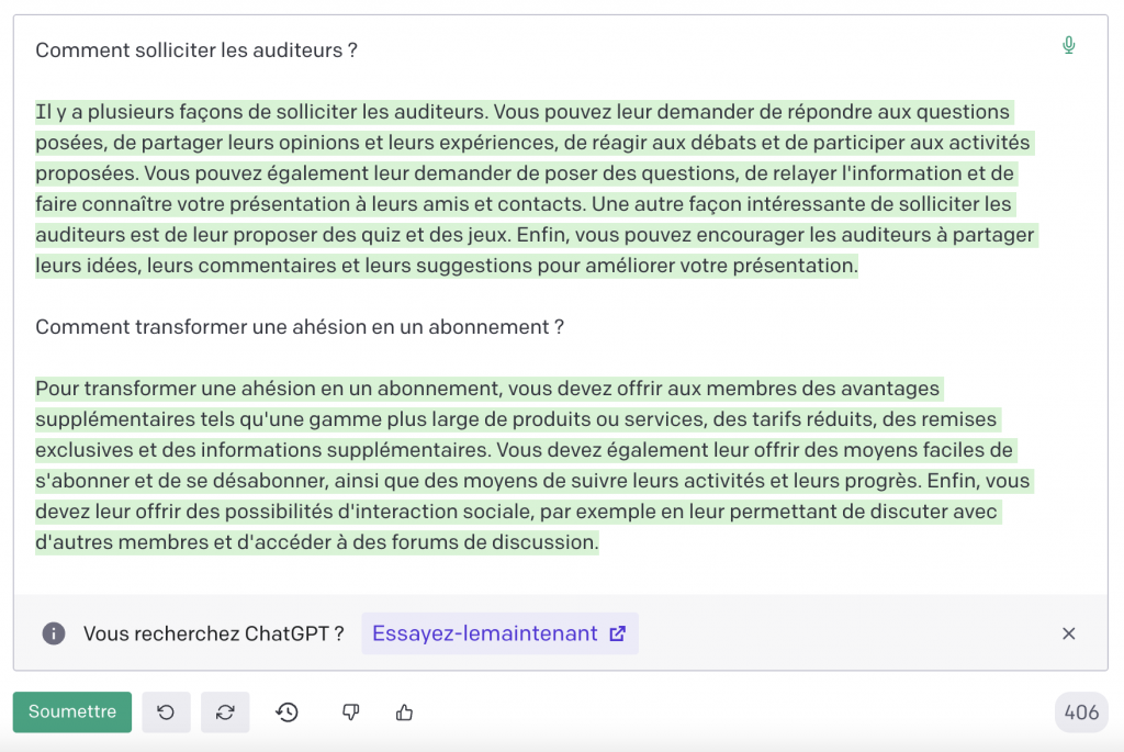 Comment solliciter les auditeurs